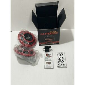 Solleci Supertone Dual Horn Universal Red 2 Pc 12v HSTRD U.F.O Dual Tone Horns